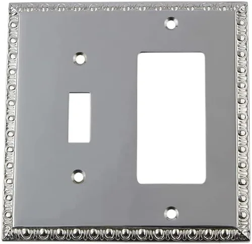 Vista 65 de Nostalgic Warehouse Egg & Dart Deco - Cubierta para placa de interruptor de salida eléctrica