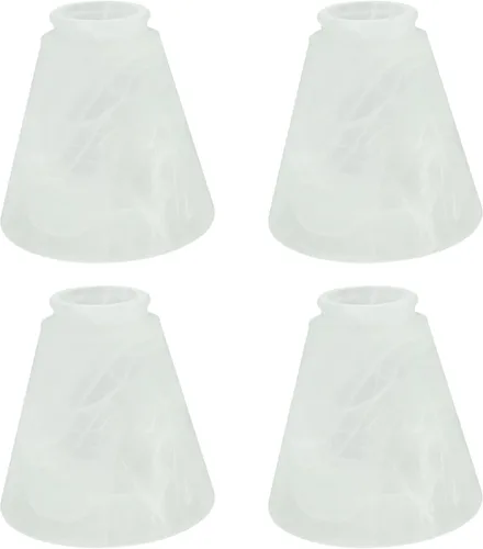 Vista 18 de Aspen Creative 23030-4 Pantalla de Vidrio para Ventilador de Techo Transicional de Alabastro en Forma de Campana con Accesorio de 2-1/8", 4-3/4