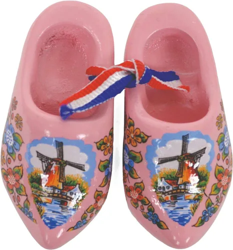 Vista 8 de Decorativo 2.5 "Molino de viento Escena de madera lisa Par de zapatos imán de nevera DutchGiftOutlet