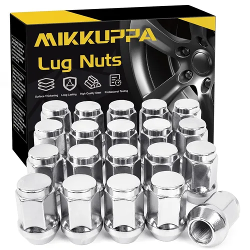 Vista 15 de MIKKUPPA Tuercas de llanta de 1/2-20, repuesto para tuercas de rueda Jeep Negro