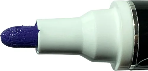 Vista 2 de Marcador de pintura esmaltada de ventaja competitiva MPD Permanente Impermeable Resistente a los rayos UV Púrpura