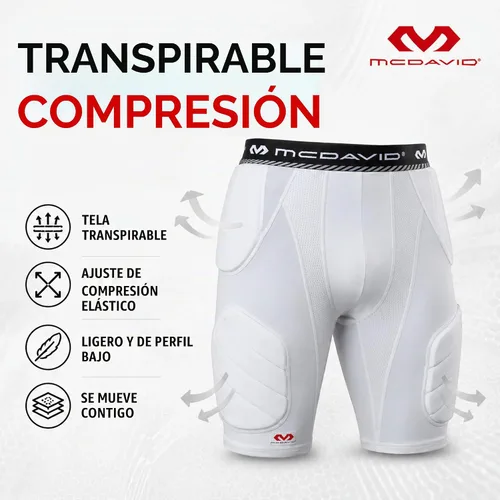 Vista 4 de McDavid Football Girdle for Men - Durable & Breathable 5-Pad Girdle with Hard-Shell Thigh Guards for Padded Support, Ideal for Football & Lacrosse