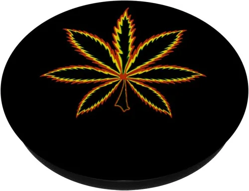 Vista 2 de Funny Weed Smoker Cannabis Marijuana Marihuana Design - PopSockets Grip and Stand for Phones and Tablets