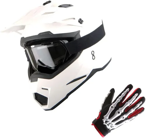 Vista 23 de 1Storm - Casco de motocross para adultos, BMX, MX, ATV, Dirt Bike, motocicleta cuádruple de cuatro ruedas, estilo de carreras, HF801 Sonic Blue