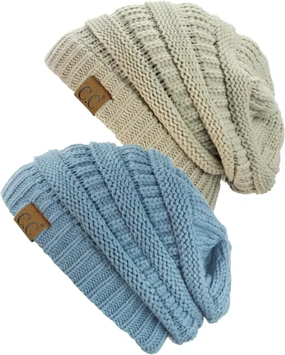 Vista 77 de Gorro a la moda de tejido suave abultado, cálido y elástico de C.C