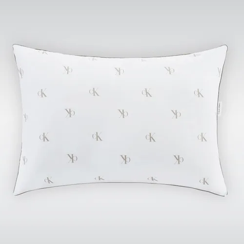 Vista 3 de Calvin Klein Logo Medium 20 x 36 pulgadas - Juego de 2 almohadas de cama para dormir, color blanco