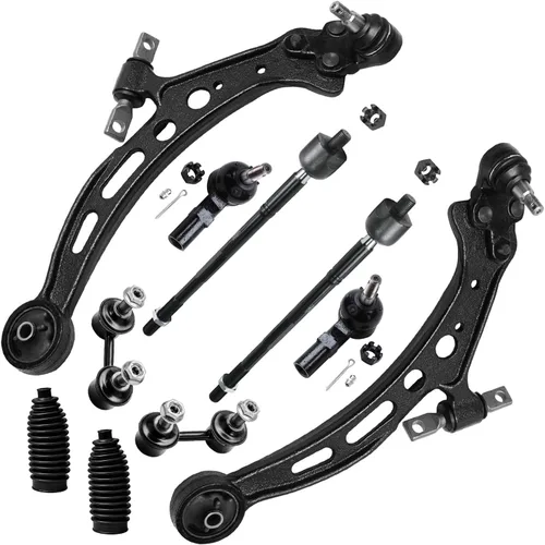 Vista 7 de Detroit Axle - Kit de suspensión delantera de 10 piezas para Jeep 2002-2004