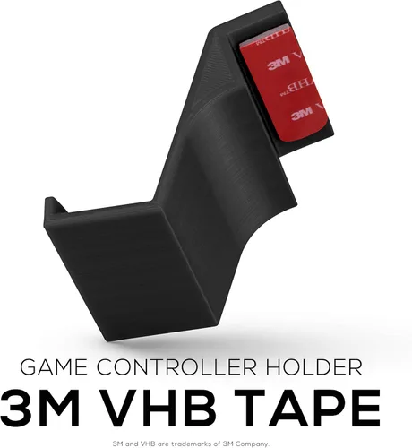 Vista 6 de BRAINWAVZ Game Controller Desktop Stand Holder (2 Pack) for XBOX ONE 360 SWITCH PS4 STEAM PC NINTENDO, Universal Gamepad Accessories - No screws