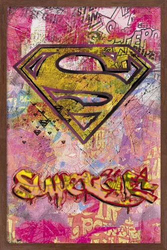 Vista 16 de Trends International DC Comics - Supergirl Wall Poster, 14.725" x 22.375", Barnwood Framed Version