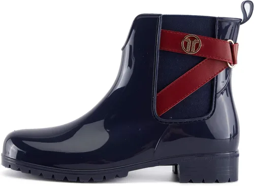 Vista 4 de Alexis Leroy Botas de lluvia cortas impermeables con correa y diseño de hardware