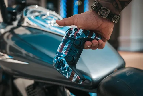 Vista 21 de Custom Wireless Controller compatible with PS5 Exclusive Unique Design Personalize Your Gaming Experience with Unique Design and Exceptional