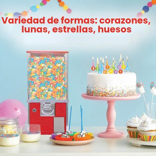 Vista 3 de Wee Winkers - 5 libras de caramelos a granel para máquina de dulces, el relleno perfecto para tu máquina de chicles, formas variadas con sabor a