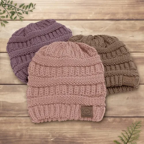 Vista 9 de Paquete de 3 gorros de bebé, sombreros para recién nacido, sombreros para bebé, sombreros para niña, gorro para recién nacido, gorro de invierno