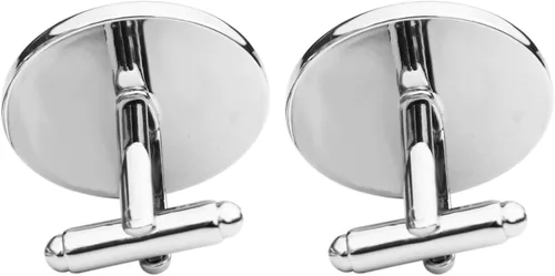 Vista 7 de 1994 Italy 20 Lire BU Uncirculated Coin Silver Plated Cufflinks NEW - Oak Branch