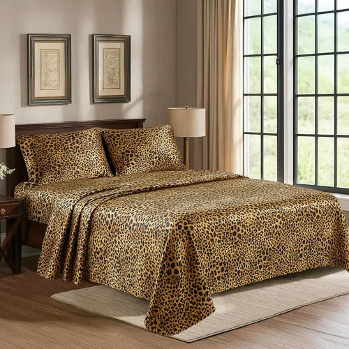 Vista 26 de Pure Bedding Sábanas de satén de lujo para cama individual de hotel, juego de sábanas de microfibra extra suave de 1800, resistente a las arrugas, a