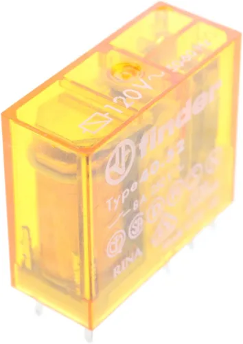 Vista 2 de Finder 40.52.8.120.0000 2-Pole 8-Amp 250V Miniatura PCB Plug-In Relé