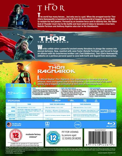 Vista 3 de Thor 1-3 Box Set BD Blu-ray 2017 Region Free