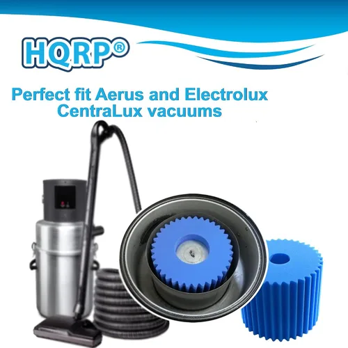 Vista 6 de HQRP Filtro de espuma azul (7" x 8 1/2") compatible con aspiradoras centrales Electrolux Aerus Centralux E130A E130B E130F E130G E130J 1590 1590A