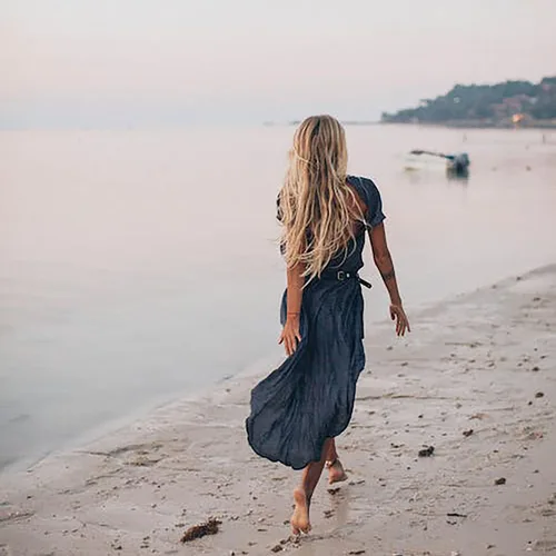 Vista 6 de Lvla Gan Pulseras de tobillo de oro para mujer, tobilleras de playa bohemias con colgante