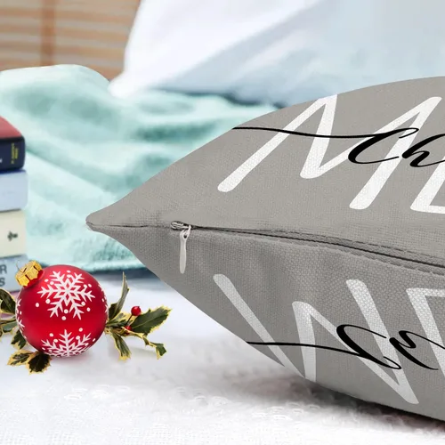 Vista 3 de Jbralid Fundas de almohada de Navidad de 12 x 20 pulgadas, decoración de casa de campo, decoración de invierno para vacaciones, funda de cojín