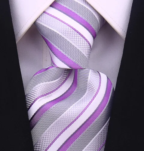 Vista 87 de Scott Allan - Corbatas de rayas para hombre - Corbata tejida para hombre
