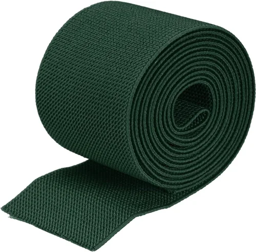 Vista 20 de MECCANIXITY Banda elástica ancha de sarga de doble cara de 3 pulgadas, plana de 2 yardas, banda elástica tejida de punto, correa elástica pesada