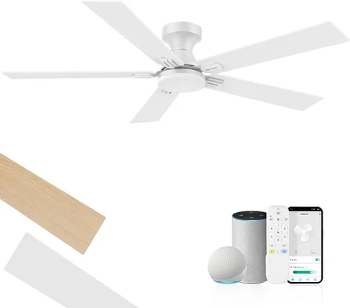 Vista 15 de Ventiladores de techo de 42 pulgadas con luces, ventilador de techo inteligente con luz y control remoto, Alexa, APP, ventiladores de techo