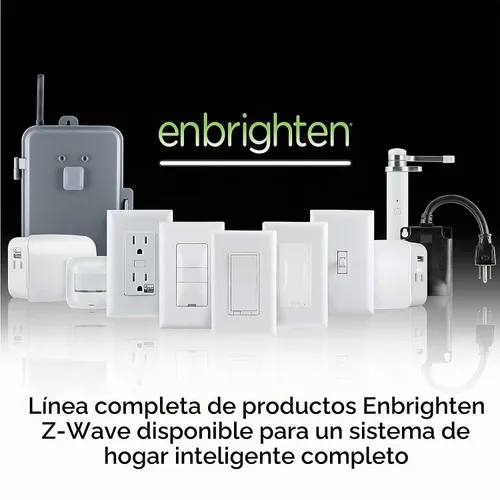 Vista 2 de Enbrighten Luz inteligente con sensor de movimiento Z-Wave para interiores, encendido/apagado, sensor de vacante/ocupación, incluye blanco