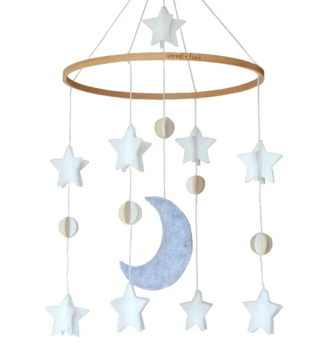 Vista 8 de Móvil para cuna de bebé – Móvil colgante de madera para cuna, decoración de guardería para niños y niñas, regalo perfecto para ducha