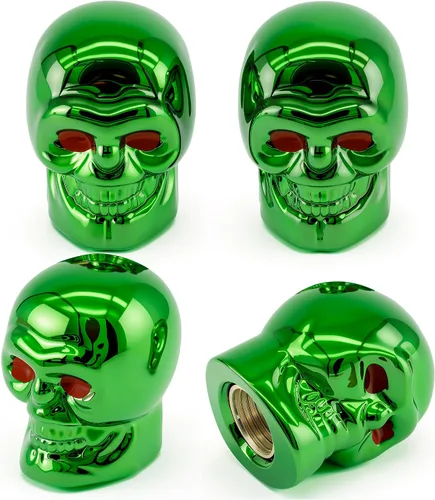 Vista 35 de 4 piezas de tapas de válvula de neumático estilo Cobra, forma de cabeza de serpiente, tapas universales de válvula de neumático con núcleo de cobre