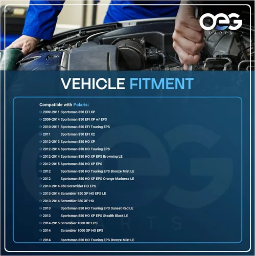 Vista 4 de OEG Parts - Nuevo arrancador compatible con Polaris Sportsman 850 ATV EPS Forest X2 XP EPS Touring 2009-2016 4011979, 4011979-479, 4012855-479