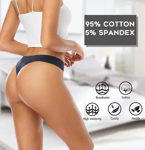 Vista 3 de Wealurre Tanga de algodón transpirable, ropa interior de tiro bajo