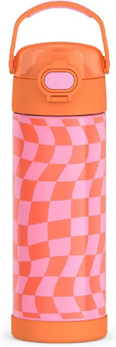 Vista 43 de THERMOS FUNTAINER Botella aislada al vacío de acero inoxidable de 16 onzas con tapa ancha de canalón, MINECRAFT