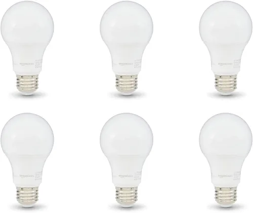 Vista 20 de Amazon Basics - Bombillas LED, eficientes energéticamente 6 W, equivalente a 40 vatios, base estándar E26, 2700 K, regulable, 10,000 horas