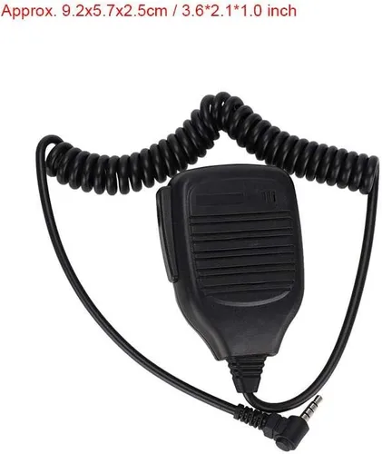 Vista 4 de PTT Mini micrófono de mano impermeable micrófono altavoz, UV3R micrófono de mano para Baofeng para Yaesu radio bidireccional Walkie Talkie