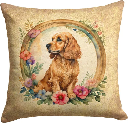 Vista 27 de Caroline's Treasures DAC2072PW1414 Affenpinscher and Flowers - Almohada decorativa de tela, lavable a máquina, para interiores y exteriores