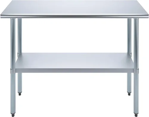Vista 2 de Mesa de trabajo de acero inoxidable AmGood