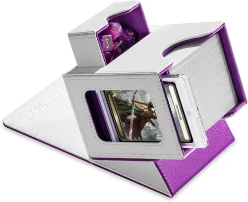 Vista 12 de Mage Tech Caja de cartas para MTG Commander, diseño patentado, pantalla Commander, se adapta a 100 tarjetas de doble manga, ladrillo de tarjetas