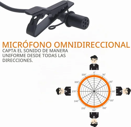 Vista 3 de COMICA XLR - Micrófono de solapa de 48 V Phantom Power, CVM-V02O, micrófono de solapa omnidireccional de 5.9 pies para videocámaras Canon Sony