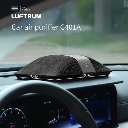 Vista 6 de Purificador de aire para automóvil con filtro HEPA verdadero H13: purificador de aire portátil para automóviles para humos de escape, COV, humo