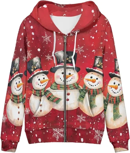 Vista 21 de Showudesigns Sudaderas con capucha y cremallera para mujer XS-5XL Un pollo