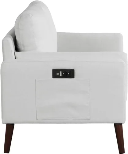 Vista 7 de LifeStyle Solutions Nolan - Sofá biplaza, color gris claro