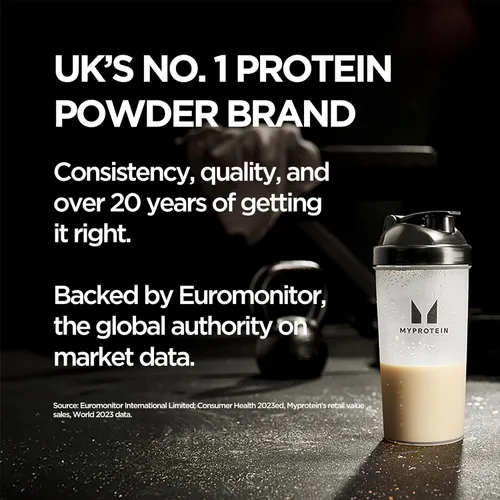 Vista 4 de Myprotein Impact aislado de proteína de suero, 1 kg (40 porciones) Vainilla helado, 22g de proteína, 3.5g de glutamina y 4.5g de BCAA por porción