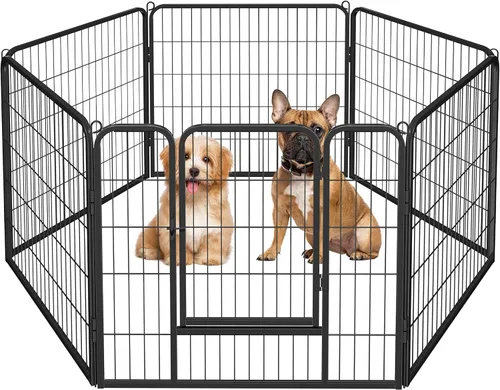 Vista 11 de Topeakmart Corralito para perros extra ancho de 6 paneles de 24 pulgadas