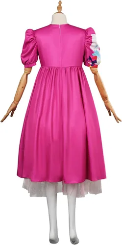Vista 3 de Disfraz de muñeca extraña para niños, vestido de cosplay de Kate, manga corta, falda de malla abombada, trajes de Halloween para fiesta de niñas