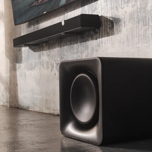 Vista 2 de Klipsch Flexus CORE 210 Dolby Atmos Barra de Sonido de 44" + Subwoofer de 10", Barra de Sonido Dolby Atmos de 3.1.2 Canales + Flexus Sub 100