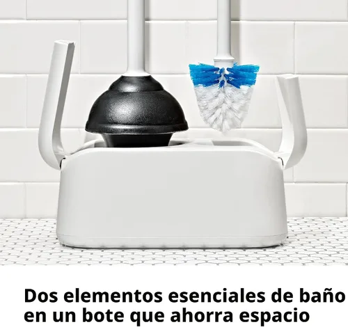 Vista 3 de OXO Good Grips - Juego de cepillo para inodoro y desatascador