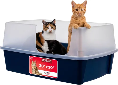 Vista 9 de IRIS USA Caja de arena XX-Large para gatos, caja de arena extragrande con parte superior abierta para gatos grandes y hogares con varios gatos