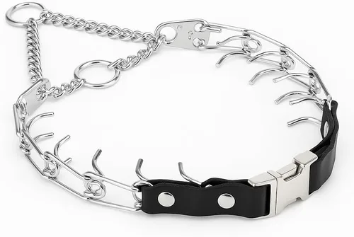 Vista 21 de Herm Sprenger Collar de Entrenamiento para Perros de Liberación Rápida Negro de Acero Inoxidable Collar Sin Tirones Hebilla de Cuero de Liberación