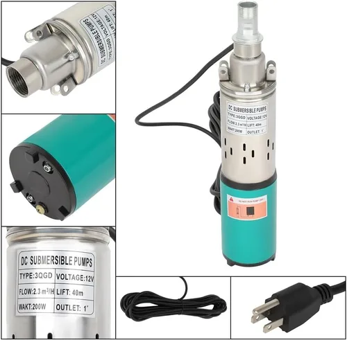 Vista 6 de SCITOO Bomba de agua sumergible para bomba de tornillo de 10.3Hp 12V 58psi DC